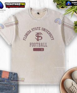 Pretty Tommy Castellanos Florida State University football 2-sided washed t-shirt showcasing team spirit and style.