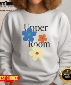 Pretty Upperroom Flower Sweatshirt featuring a vibrant floral design on a cozy fabric, perfect for casual wear.