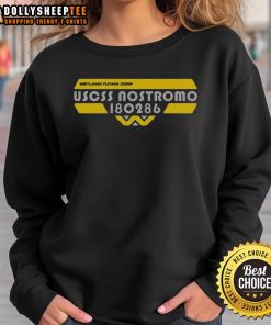 Stylish Pretty USCSS Nostromo 180286 sweatshirt featuring a classic design inspired by the iconic sci-fi film.