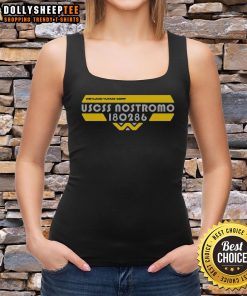 Pretty USCSS Nostromo tank top featuring a stylish design inspired by the iconic spaceship from sci-fi classic Alien.