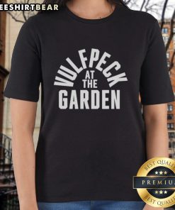 Alt Text: Pretty Vulfpeck at The Garden Ladies Tee featuring vibrant colors and a stylish design perfect for music lovers.