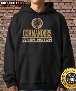 Alt Text: Stylish Washington Commanders crest hoodie featuring the team logo, perfect for fans and casual wear.