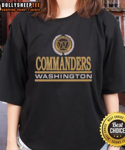 Pretty Washington Commanders crest ladies tee featuring a stylish design perfect for fans and casual wear.