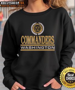 Cozy Pretty Washington Commanders crest sweatshirt in vibrant colors, perfect for fans showing team pride.