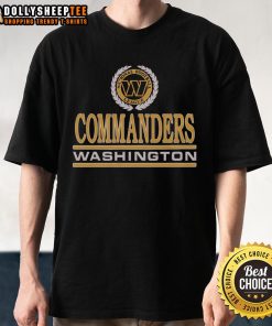 Pretty Washington Commanders Crest T-Shirt featuring vibrant team colors and logo, perfect for fans and game day wear.