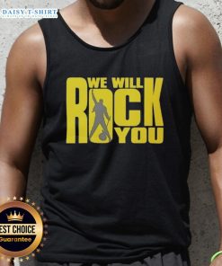 Pretty We Will Rock You Classic Rock Band Tank Top featuring a stylish design for music lovers and concert goers.