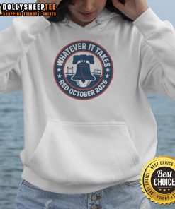 Red October 2025 Philadelphia Phillies hoodie featuring vibrant design, perfect for fans celebrating team spirit.