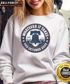 Stylish Red October 2025 Philadelphia Phillies sweatshirt featuring team logo, perfect for fans supporting the playoffs.