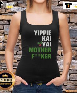 Front and back view of the Pretty Yippie Kai Yay tank top, featuring vibrant prints and a stylish design for casual wear.