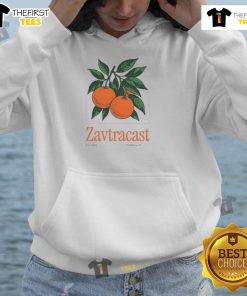 Alt Text: Pretty Zavtracast Mandarin Summer Est 2015 hoodie in vibrant orange, perfect for stylish summer outfits.