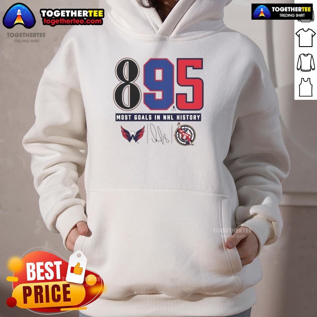 Top Alexander Ovechkin Washington Capitals 895 most Goals In NHL History Signature Hoodie Alexander Ovechkin Washington Capitals signature hoodie celebrating 895 goals in NHL history, perfect for fans.