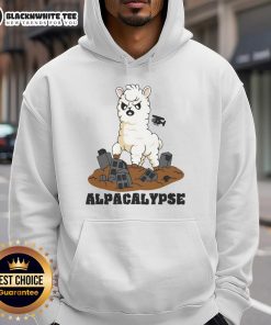 Cozy Top-Alpacalypse Alpaca Hoodie featuring a fun alpaca design, perfect for casual wear and animal lovers.