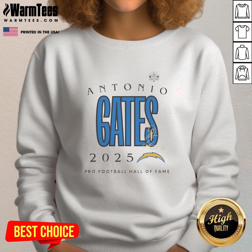Top Antonio Gates 2025 Pro Football Hall Of Fame Signature Sweatshirt Top Antonio Gates 2025 Pro Football Hall of Fame signature sweatshirt showcasing unique design and commemorative details.