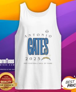 Top Antonio Gates 2025 Pro Football Hall of Fame signature tank top featuring a bold design for football fans.