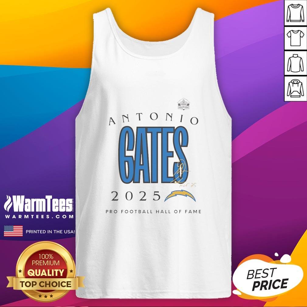 Top Antonio Gates 2025 Pro Football Hall Of Fame Signature Tank Top Top Antonio Gates 2025 Pro Football Hall of Fame signature tank top featuring a bold design for football fans.