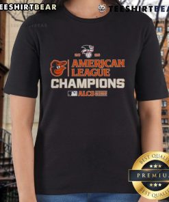 Alt Text: Top Baltimore Orioles MLB 2025 ALCS American League Champions ladies tee showcasing team pride and style.