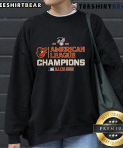 Top Baltimore Orioles MLB 2025 ALCS American League Champions sweatshirt featuring team logo and championship details.