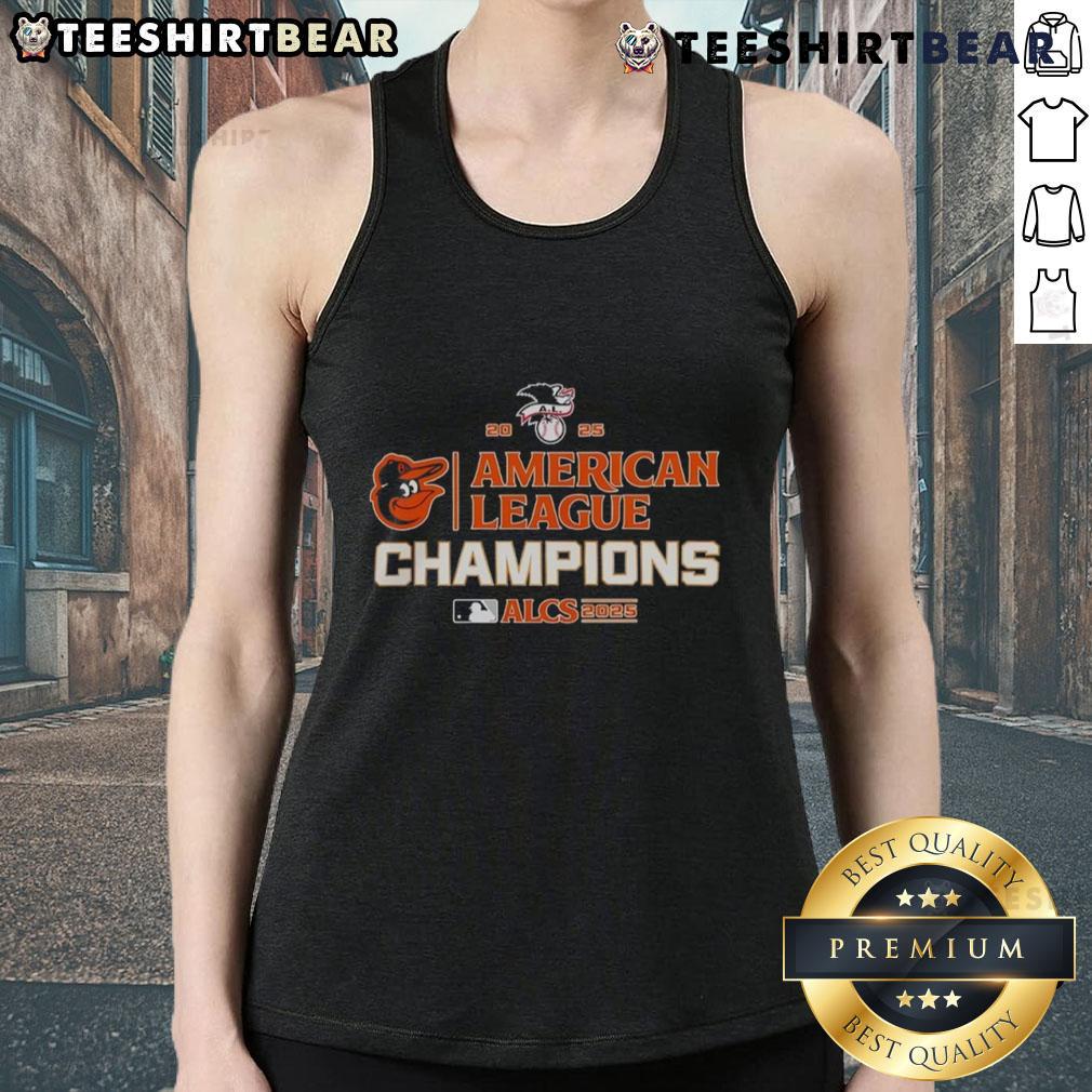 Top Baltimore Orioles Mlb 2025 Alcs American League Champions Tank Top Top Baltimore Orioles MLB 2025 ALCS American League Champions tank top featuring team colors and logo.