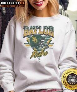 Alt Text: Vintage Baylor Bears Triangle Sweatshirt featuring the iconic logo, perfect for fans and casual wear.