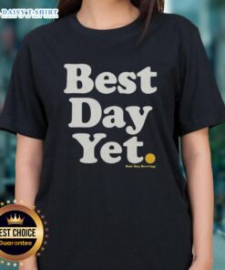 Top Best Day Yet Brewing Ladies Tee featuring a stylish design perfect for casual outings and coffee lovers.