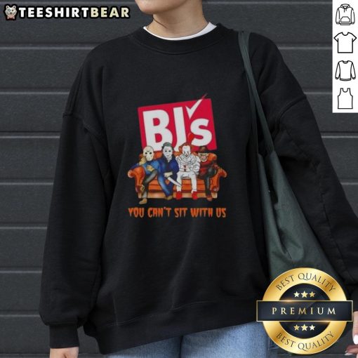 Cozy sweatshirt featuring 'You Can Sit With Us' from BJs Wholesale Club, perfect for Halloween horror movie fans.