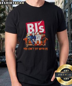 Alt Text: Top Bj's Wholesale Club Halloween T-Shirt featuring 'You Can't Sit With Us' design inspired by horror movies.
