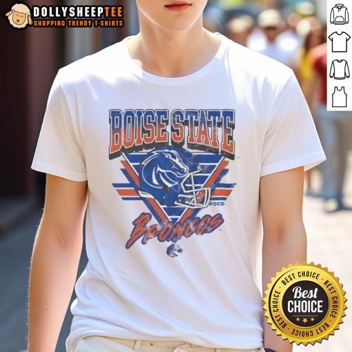 Top Boise State Broncos Triangle Vintage T-Shirt featuring retro design and team colors, perfect for fans and collectors.
