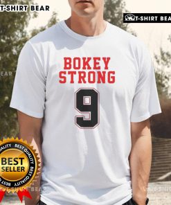 Top Bokey Strong 9 T-Shirt in vibrant colors, featuring a bold graphic design perfect for casual wear and fitness enthusiasts.