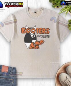 Top Booters Butch Bar and Diner washed t-shirt featuring a vintage design and comfortable fit, perfect for casual wear.
