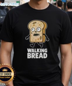 Top Bread Walking Bread Halloween Vegan T-Shirt design featuring a playful bread character in a spooky setting.
