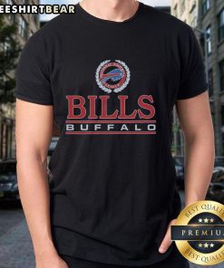Top Buffalo Bills Crest T-Shirt featuring the iconic team logo in blue and red, perfect for fans and game day attire.