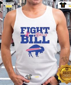 Top Buffalo Bills NFL Fight Like A Bills Pink Ribbon Tank Top showcasing team spirit and support for breast cancer awareness.