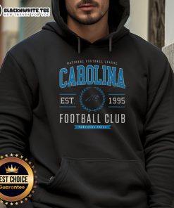 Stylish Top Carolina Panthers Football Club hoodie in team colors, perfect for fans supporting their favorite NFL team.