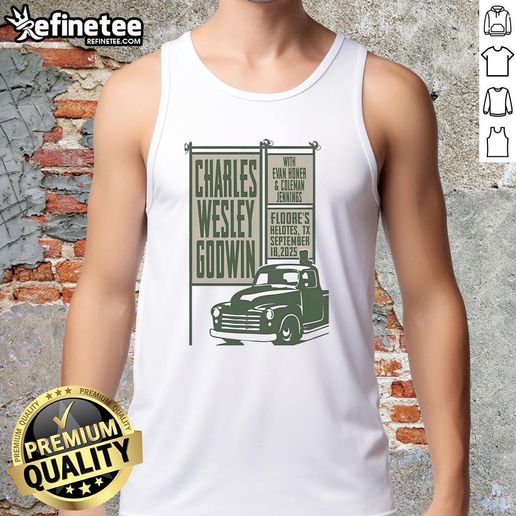 Top Charles Wesley Godwin Sep 18 2025 Floore’s Country Store In Helotes TX Tank Top Charles Wesley Godwin performing at Floore's Country Store in Helotes, TX, wearing a tank top on Sep 18, 2025.