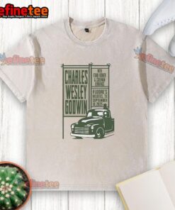 Charles Wesley Godwin performing at Floore's Country Store in Helotes, TX, wearing a washed t-shirt, Sep 18, 2025.