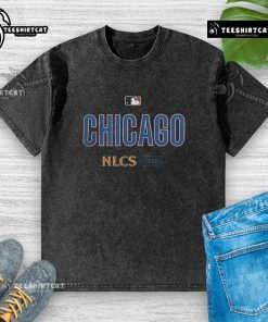 Top Chicago Cubs 2025 NLDS National League Baseball washed t-shirt featuring the team's logo and vintage style.