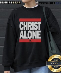 Top Christ Alone Run DMC sweatshirt featuring bold graphics and a stylish design for hip-hop fashion enthusiasts.