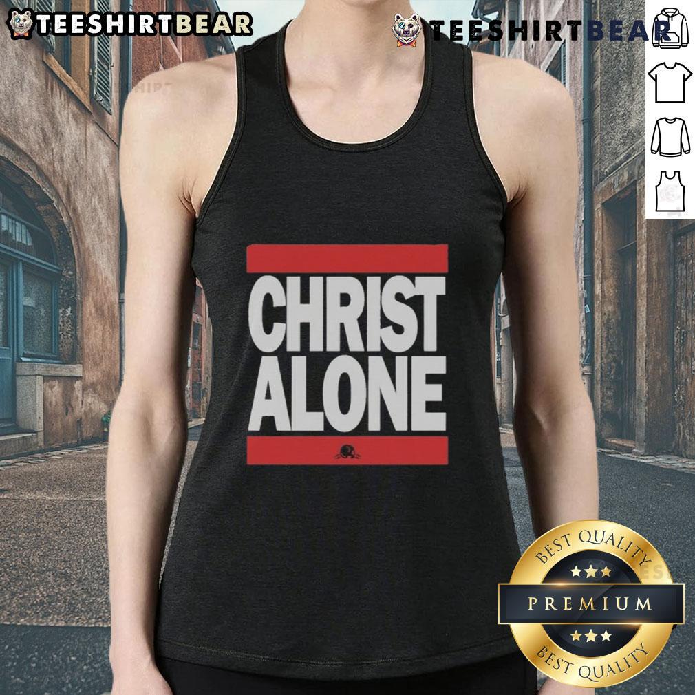 Top Christ Alone Run Dmc Tank Top Top Christ Alone Run DMC Tank Top featuring classic hip-hop design and vibrant colors, perfect for casual streetwear.