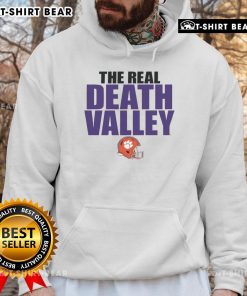 Alt Text: Clemson Tigers hoodie featuring 'The Real Death Valley' design, perfect for fans of Clemson University apparel.