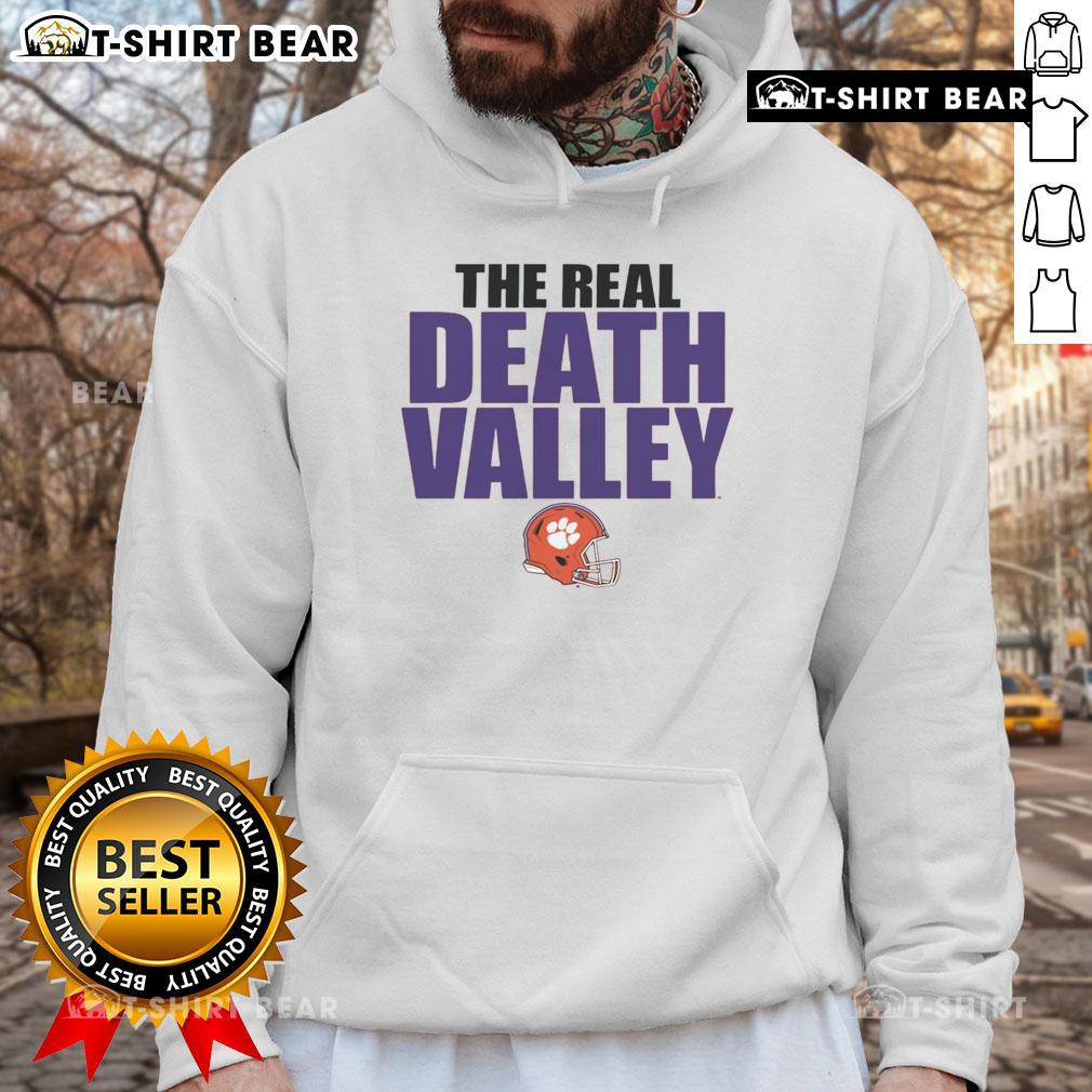 Top Clemson Tigers The Real Death Valley Hoodie Alt Text: Clemson Tigers hoodie featuring 'The Real Death Valley' design, perfect for fans of Clemson University apparel.