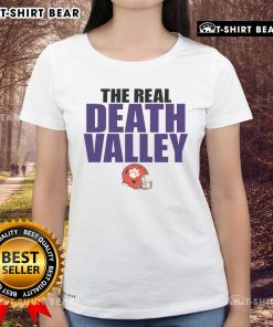 Alt Text: Clemson Tigers ladies tee featuring 'The Real Death Valley' design, perfect for fans and game day attire.