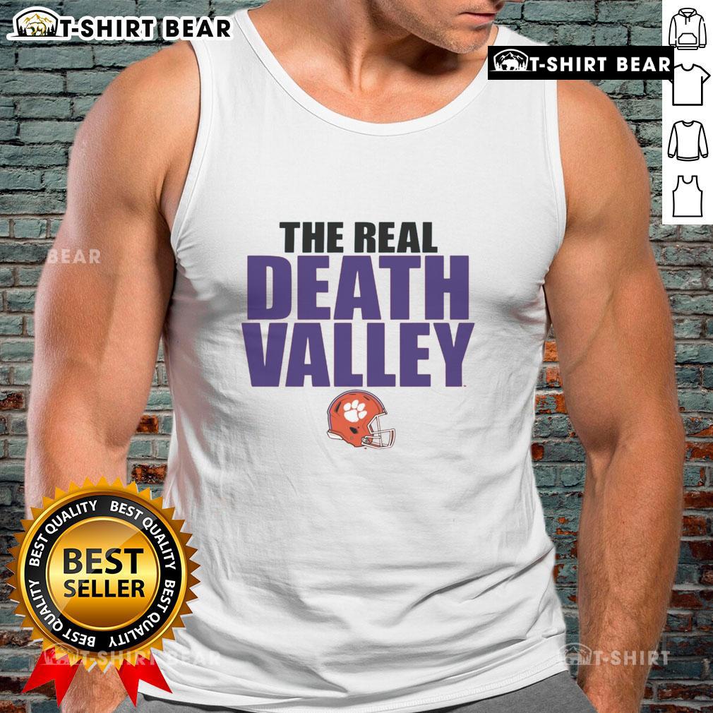 Top Clemson Tigers The Real Death Valley Tank Top Clemson Tigers tank top featuring 'The Real Death Valley' design, perfect for fans and game day attire.