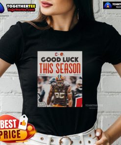 Alt Text: Cleveland Browns ladies tee shirt featuring logo and colors for good luck this season, perfect for fans.