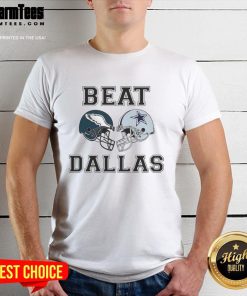 Top Coach Nick Sirianni Beat Dallas Helmet T-Shirt featuring vibrant graphics celebrating the Philadelphia Eagles' victory.