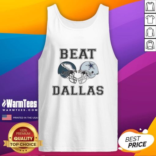 Top Coach Nick Sirianni Beat Dallas helmet tank top featuring bold team colors and iconic design for fans.