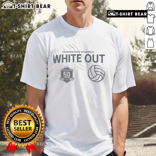 Top Colorado State Volleyball White Out 2025 T-Shirt featuring bold graphics and team colors for dedicated fans.