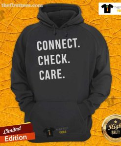 Top Connect Check Care Trust Hoodie in black, featuring a stylish design and comfortable fit for everyday wear.