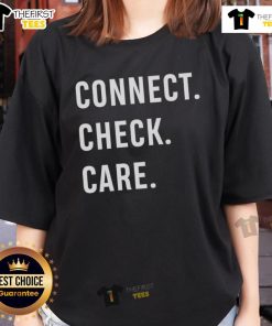 Alt Text: Top Connect Check Care Trust Ladies Tee featuring a stylish design, perfect for casual wear and expressing trust.