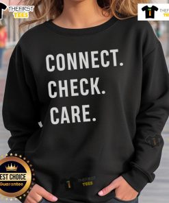 Top Connect Check Care Trust Sweatshirt in cozy fabric, ideal for casual wear and showcasing community spirit.