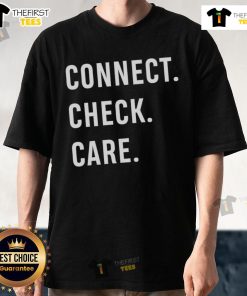 Top Connect Check Care The Trust T-Shirt featuring a bold design and vibrant colors for casual wear.
